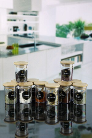 مجموعة من 12 علبة وعاءات وعلبة من العقاقير المغطاة بالخزف - Karçiçeği Home