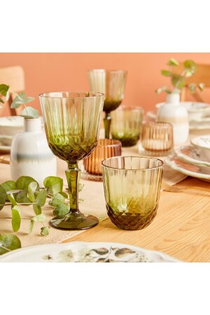 مجموعة من الزجاجات والكوبات من 12 خضراء - Bella Maison