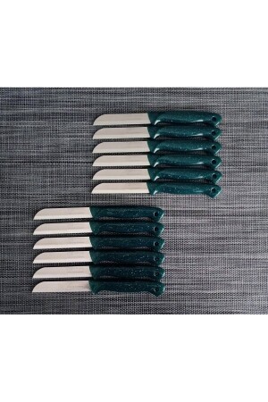 مجموعة من 12 سكين خضراء لامعة - Solingen