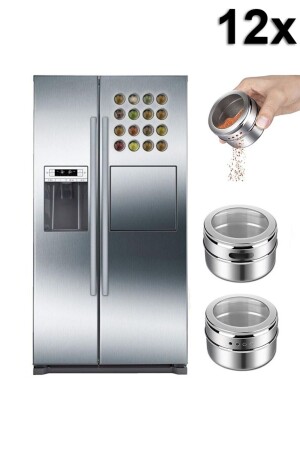 مجموعة من 12 علبة من الفولاذ المقاوم للصدأ المغناطيسي للاستعارة Cin114-12 ehy-cin114-12x - Weather Forecast