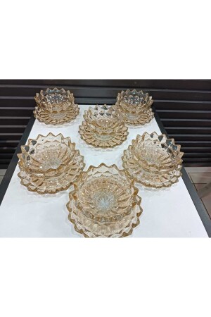 مـنـز-12 قطعة مـن كريستال ذهبية طلاء فخـر - Dolce