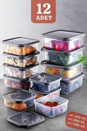 مجموعة من 12 مجموعة من حاويات تخزين الطعام Embox Square - Nandy Home