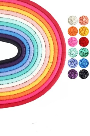12 farbige Fimo-Perlen-Set, Schmuckherstellung, Armband, Halskette, Perlen 0ba1301 - 1