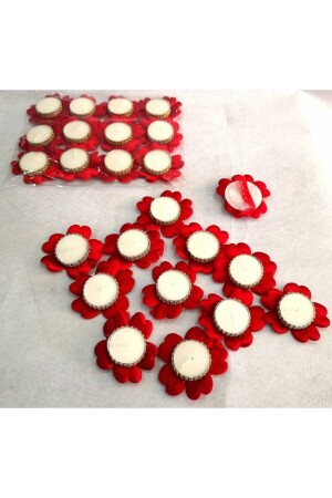 شمعة يدوية مغلفة بنز (((الحمراء)) حزمة من 12 - Mimes