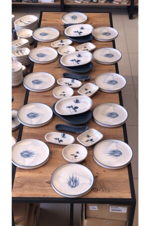 12 Kişilik 30 Parça Blue Magic Kahvaltı Takımı - Keramika