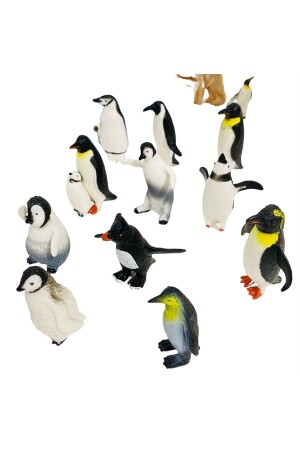 12 Liter Pinguin Tiere Mini Figur Spielzeug Fleisch Material Pinguin Tiere Mini - 3