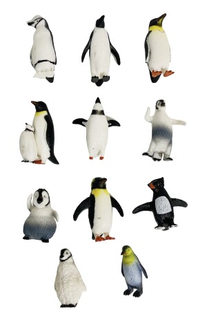 12 Liter Pinguin Tiere Mini Figur Spielzeug Fleisch Material Pinguin Tiere Mini - 2