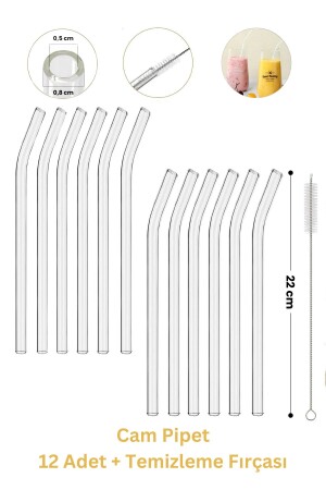 مجموعة من 12 قنبلة زجاجية وفرشاة تنظيف قنبلة زجاجية - قنبلة زجاجية سميكة - Erkugo