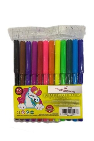 12 Renk Keçeli Kalem Boyama Kalemi - 1
