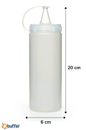 ® 12 Stück auslaufsichere Ölsaucenflasche mit transparentem Deckel, Öltopf aus Kunststoff, 400 ml. Ap-9028 PRA-5527567-6571 - 7