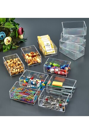 12 Stück Kristall-Schubladen-Organizer, Make-up-Schmuck-Organizer, Präsentationsschale, 300 ml - 4