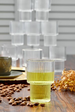 12 Stück Kristallglimmer-Kaffee-/Wasserglas Pinterest-Modellglas 100 cc (kein Glas) - 5