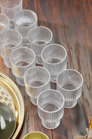 12 Stück Kristallglimmer-Kaffee-/Wasserglas Pinterest-Modellglas 100 cc (kein Glas) - 8