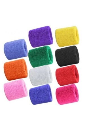 12 Stück Sport-Handtuch-Armbänder, Fitness-Armband für Fußball, Basketball, Tennis, 12 Farben kgm12color-blk - 2