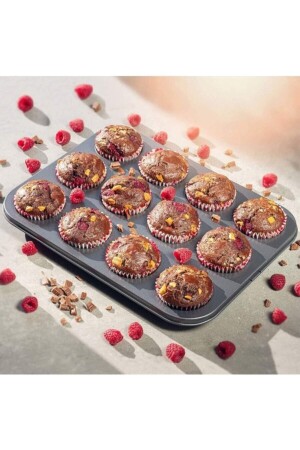 12-teilige feuerfeste, antihaftbeschichtete Muffin- und Cupcake-Form - 1