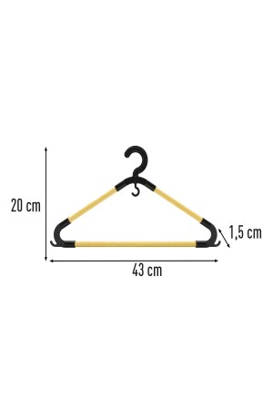 12-teilige Kleiderbügel aus Holz für Erwachsene, 43 cm breit, ASK – 4303 - 3