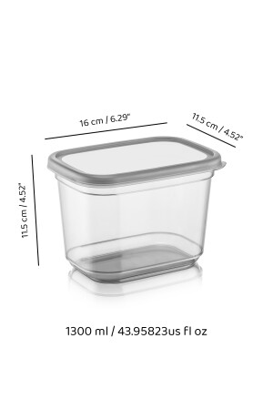 12-teiliges, beschriftetes, rechteckiges Aufbewahrungsbehälter-Set mit Daisy-Motiv, kompatibel mit Mikrowelle und Gefrierschrank, 12 x 1300 ml Gewürzglas MCH-821 - 6