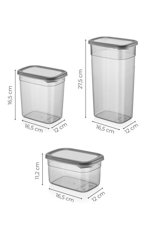 12-teiliges, beschriftetes, rechteckiges Frischhaltedosen-Set von Moly - 8