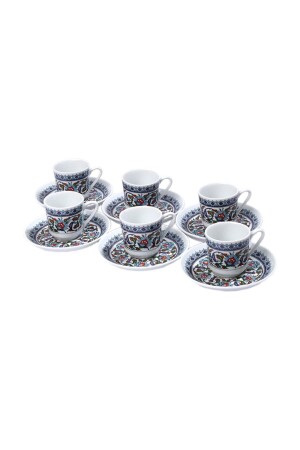 12-teiliges Kaffeetassen-Set – Topkapı-Tassen-Set mit speziellem Muster und Untertasse für 6 Personen GZ12CKT60932 - 2