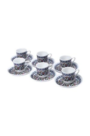 12-teiliges Kaffeetassen-Set – Topkapı-Tassen-Set mit speziellem Muster und Untertasse für 6 Personen GZ12CKT60932 - 4