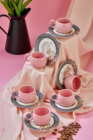 12-teiliges Luxus-Kaffeetassen-Set aus Keramik mit vergoldetem Lavendelmuster für 6 Personen, Kaffeetasse TYC00571262504 - 1