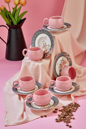 12-teiliges Luxus-Kaffeetassen-Set aus Keramik mit vergoldetem Lavendelmuster für 6 Personen, Kaffeetasse TYC00571262504 - 6