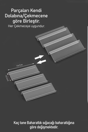 12-teiliges Schubladen-Organizer-Gewürzdosen-Set mit Löffel und Ständer + 12 Gewürzdosen mit Etikett yz. Standlöffelglas - 4