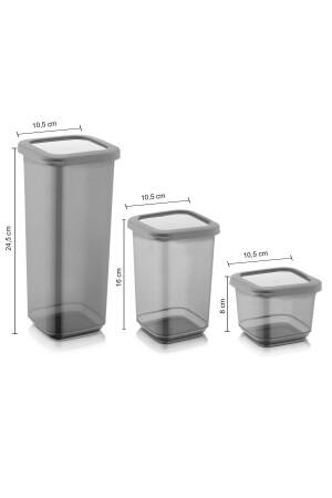 12-teiliges Set aus quadratischen Frischhaltedosen mit Silikondeckel von Stella, 4 x (0,5 l – 1,1 l – 1,7 l) mit Vakuumdeckel MCH-686 - 5