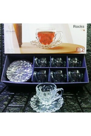 12-teiliges Tea ROCKS Nescafe-Tassen-Set für 6 Personen, luxuriöse 12 PRC-TEETASSEN FÜR 6 PERSONEN, 12-teilig - 5