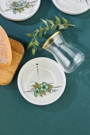 12-teiliges Teetassen-Set mit Goldvergoldung, Artless Green, Teeservice TYC00781414554 - 8