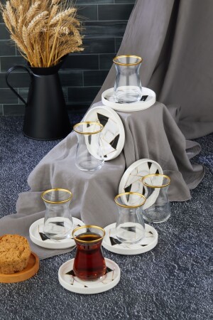 12-teiliges Teetassen-Set, Mosaik mit Goldvergoldung, Teeservice TYC00781412915 - 1