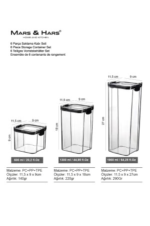 12-teiliges Vorratsbehälter-Set – auslaufsicher – Doppelverschluss-Clip – Vakuumdeckel – Frischhaltedosen (3 Größen – 12 Stück) MH-9031-2 - 7