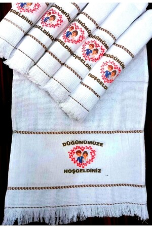 منشفة زفافية منشفة سيارة منشفة حزمة 12 قطعة منشفة وعد وعودة وخطوبة منشفة المدرسة - yörük tuhafiye