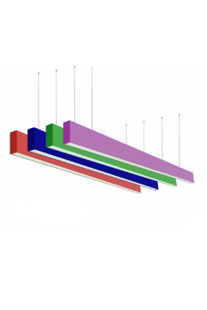 120 cm (38 W), Zwischenfarbe (4000 K), schwarzes Gehäuse, linearer LED-Beleuchtungs-Kronleuchter, linear120 cmaracolor - 5