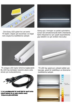 120 cm Küchenarbeitsplatten-Beleuchtungsset – mit Schalter – anschließbar (1,5 m Steckerkabel) T5-120-F - 3