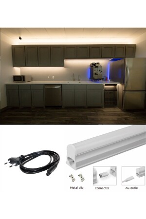 120 Cm Mutfak Tezgah Aydınlatması Seti-anahtarlı-birbirine Eklenebilir (1,5mt Fişli Kablolu) T5-120-F - 1