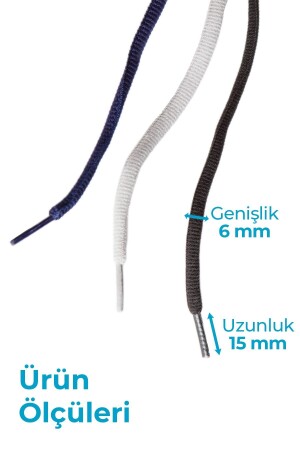 120 Cm Oval Spor Ayakkabı Bağcığı - Atletik Bağcık 1 Çift - Açık Gri - 7