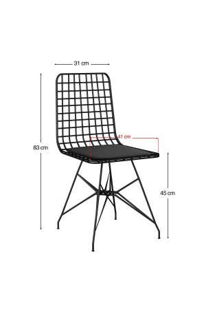 120*60 Esstisch-Set, Küchentisch, Café-Tisch, 4-teilige Drahtstühle, 1-teiliger Tisch - 6