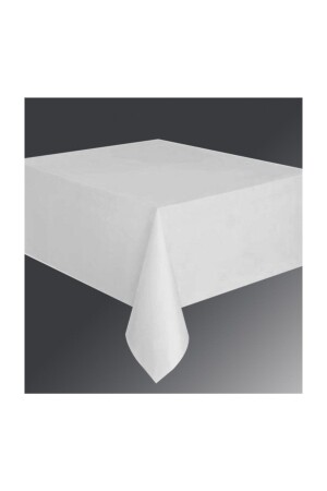 منز-بيضاء من المواد البلاستيكية القابلة للتخلص من المواد المعدنية حفلة عيد ميلاد 120x180 سم - Genel Markalar