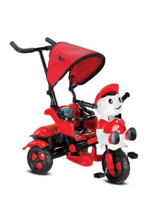 125 Yupi Dreirad-Babyfahrrad mit Schiebereglern und Kindersicherung Rot Schwarz 09106-000005_R198 - 1