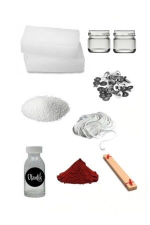 مجموعة صنع الشموع من قبل المملكة المتحدة مجموعة بداية 1 كجم من الأثاث المشمعة الرائحة المشمعة الخصية الصباغة الوساطة القوافل الخشبية - Otantik