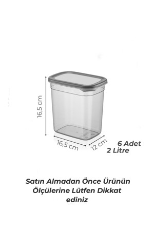 12'li Etiketli Moly Dikdörtgen Erzak Saklama Kabı Seti 2000ml -Çoklu Set Yapılabilen Kapaklı 2 Litre TYC00733042610 - 4