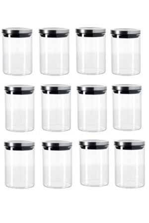 12-teiliges 200 ml Borosilikat-Gewürzset mit Edelstahldeckel unkrft46460256 - UniKraft