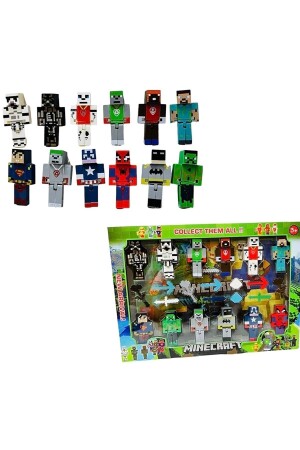 12'li Süper Kahraman Oyuncak Figürleri 23 Parça Lego Yapı Oyuncak Figür Toys - 1