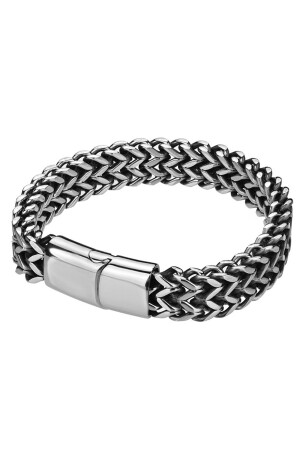 12mm. 21cm. Herrenarmband aus grauem Stahl Ep06by - 1