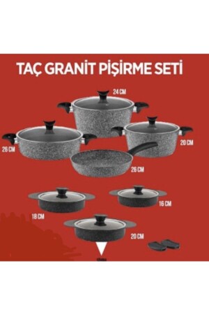 13 Parça Granit Pişirme Seti TAC13PRC - 8