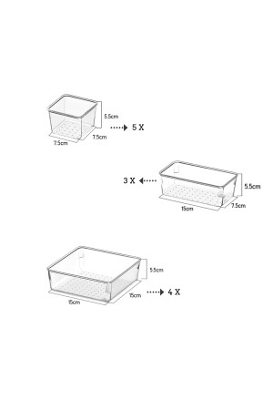 13-teiliger transparenter modularer Schubladen-Organizer – Küchen-Badezimmer-Organizer – Make-up-Schmuck-Organizer MCH-921 - 6