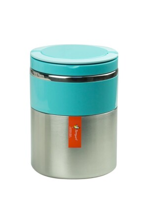 1302 Stahlfarbene Lebensmittel-Thermos-Lunchbox mit 2 Ebenen, Grün HAN-PNG-13023 - 5