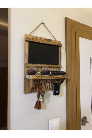 مقفل من الخشب الطبيعي MNZ مع لوحة الكتابة مقفل من المفتاح من المفتاح من المفتاح من المفتاح من المفتاح من المفتاح من المفتاح من الم - ViraHome