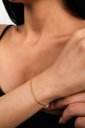 14-Karat-Gelbgold-Seil-Twist-Kettenarmband - 2